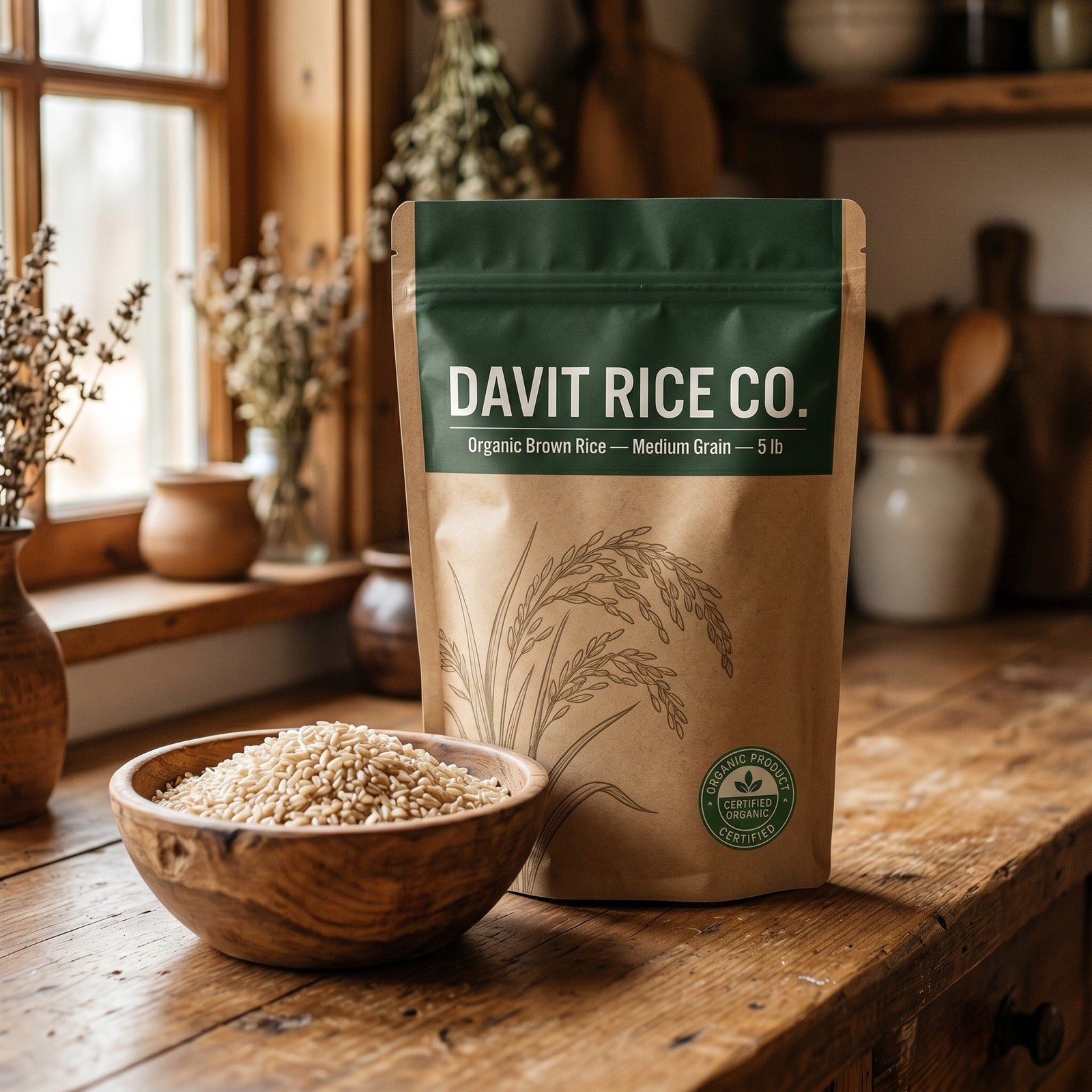 Organic California Brown Rice — 5 lb Bag