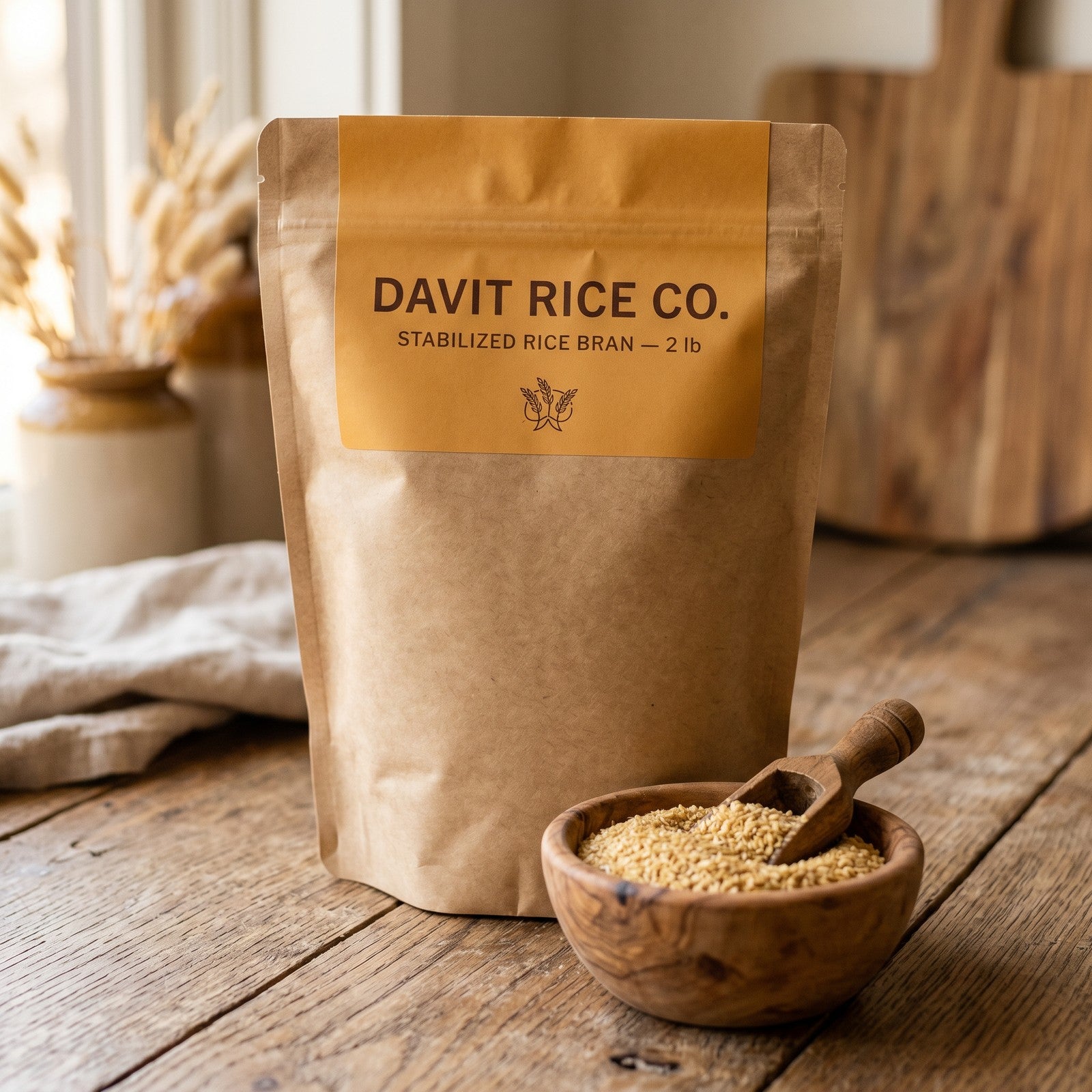 Stabilized Rice Bran — 2 lb Bag