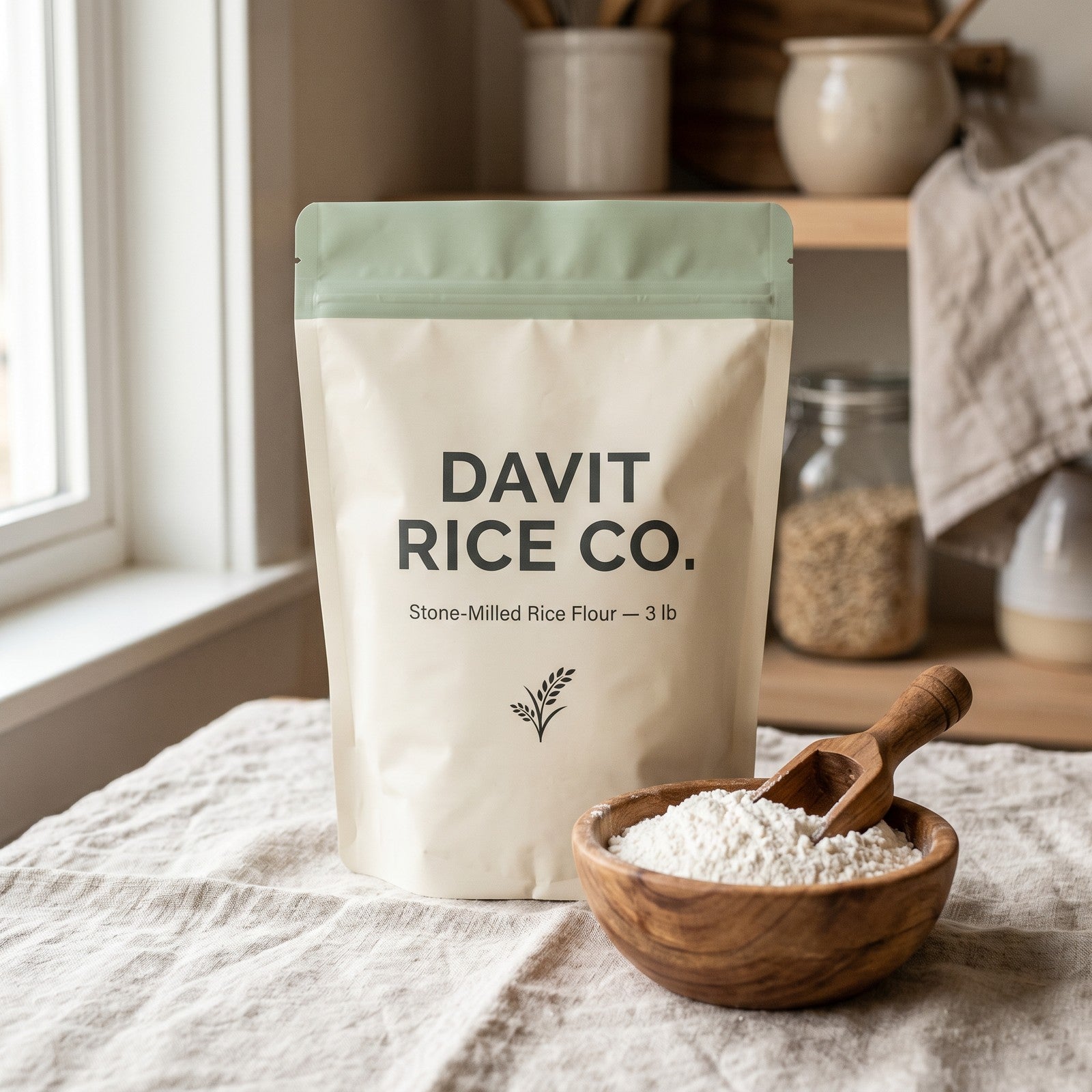 Stone-Milled Rice Flour — 3 lb Bag